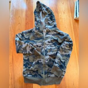 Soft Cotton Poly Camo Zip Up Hoodie